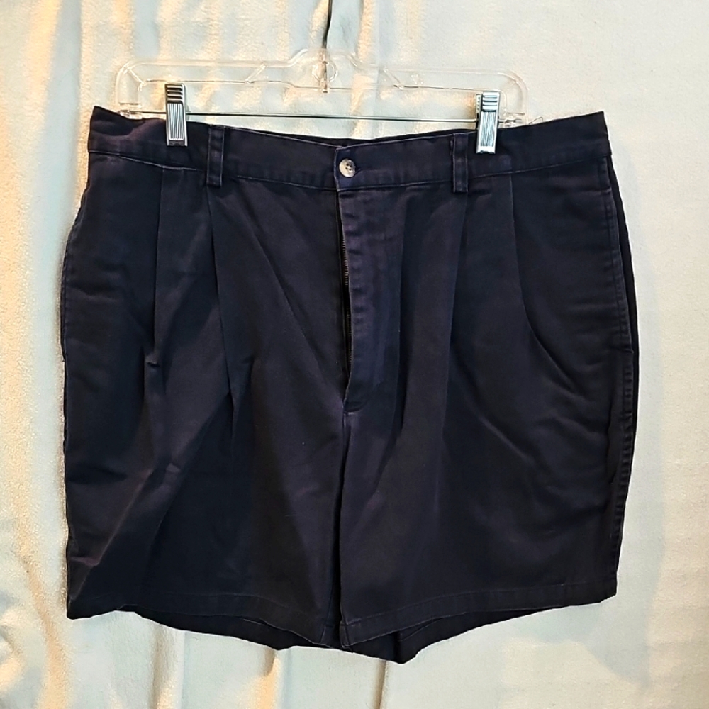 Men's 36 Nautica Navy Shorts Pleated Front Pocketd Vintage